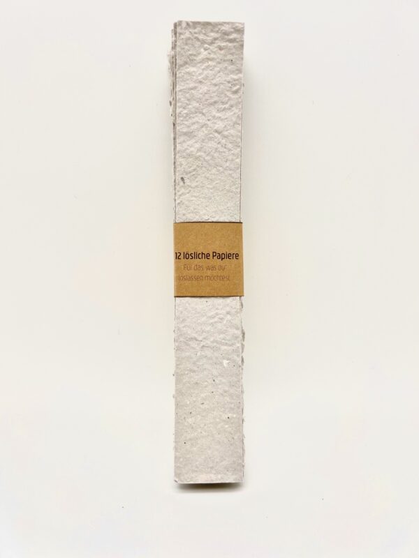 Dissolvable papers made recycled newspaper handmade New Year's letting go ritual Dissolvable papers made recycled newspaper handmade New Year's letting go ritual