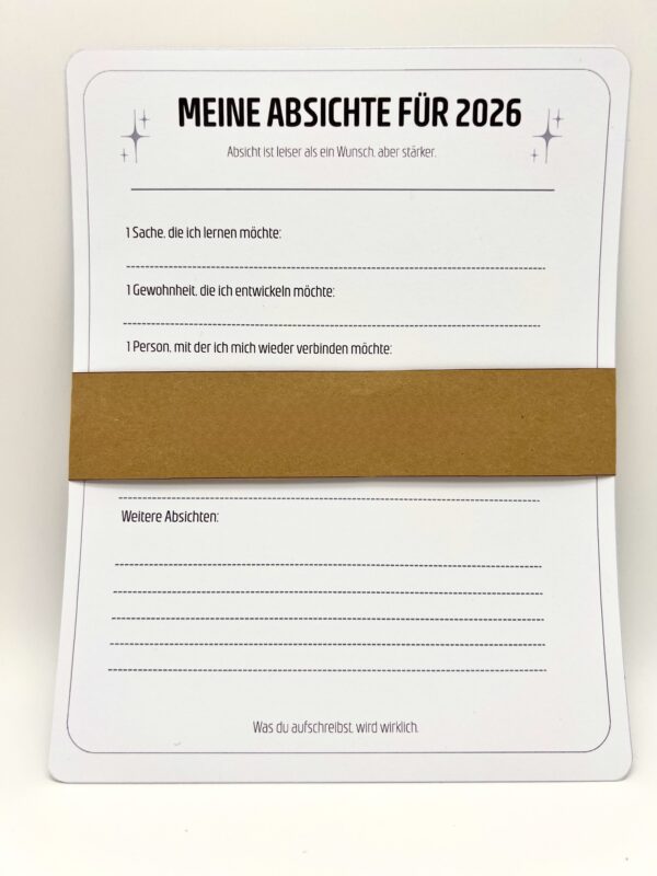 Intentions card New Year's resolutions 2026 Año Viejo Kit handmade Intentions card New Year's resolutions 2026 Año Viejo Kit handmade