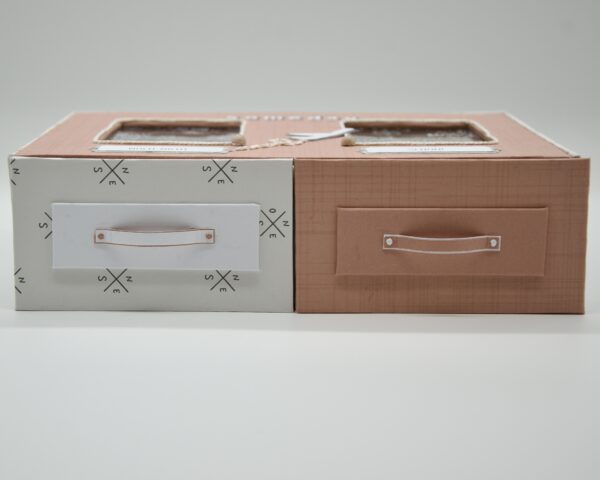 Someday Box open with two drawers Noch nicht and Schon