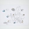 Illustrated Europe map mounted on foam board ready to hang — towhom.de Illustrated Europe map mounted on foam board ready to hang — towhom.de