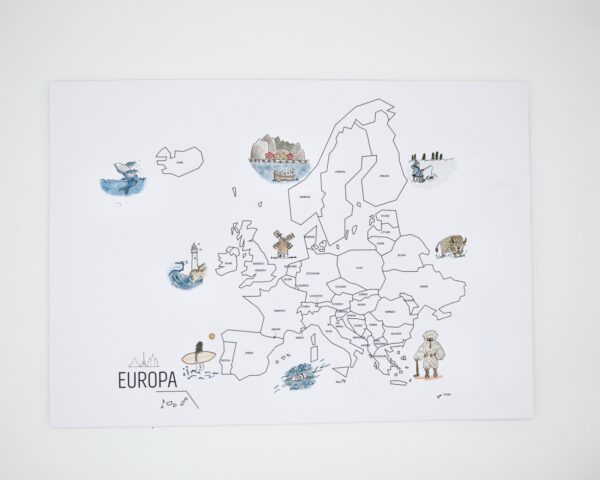 Memory Map Europa Edition auf Schaumstoffplatte montiert bereit zum Aufhängen — towhom.de Memory Map Europa Edition auf Schaumstoffplatte montiert bereit zum Aufhängen — towhom.de